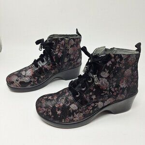 Alegria Eliza Dame Leather Floral Bootie Size 37